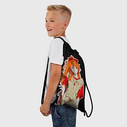Рюкзак-мешок Аска школьница - Евангелион, цвет: 3D-принт — фото 2
