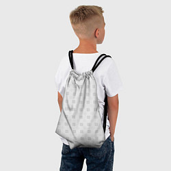 Рюкзак-мешок Светло-серый в квадратик, цвет: 3D-принт — фото 2