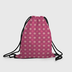Рюкзак-мешок Розовый клетчатый паттерн, цвет: 3D-принт