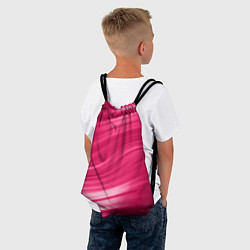 Рюкзак-мешок Абстрактный волнистый узор в красно-розовых тонах, цвет: 3D-принт — фото 2