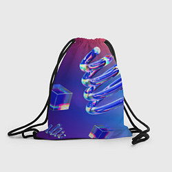 Рюкзак-мешок Фигуры на градиенте, цвет: 3D-принт