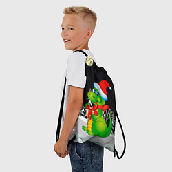 Рюкзак-мешок Дракон в новогоднюю ночь, цвет: 3D-принт — фото 2