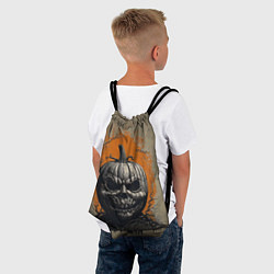 Рюкзак-мешок Мрачная хэллоуинская тыква, цвет: 3D-принт — фото 2