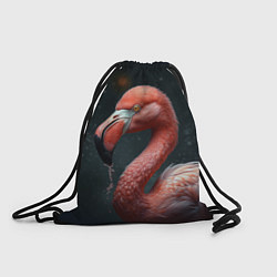 Рюкзак-мешок Фламинго с каплями воды, цвет: 3D-принт
