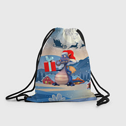 Рюкзак-мешок Новогодний дракон 2024, цвет: 3D-принт