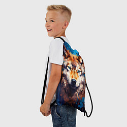 Рюкзак-мешок Волк - индеец, цвет: 3D-принт — фото 2