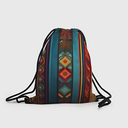Рюкзак-мешок Этнический орнамент в вертикальную полоску, цвет: 3D-принт