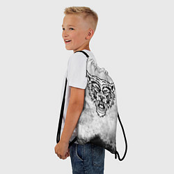 Рюкзак-мешок Texture - разозленный волк, цвет: 3D-принт — фото 2