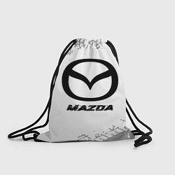 Рюкзак-мешок Mazda speed на светлом фоне со следами шин, цвет: 3D-принт