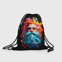 Рюкзак-мешок Санта Клаус разноцветный, цвет: 3D-принт