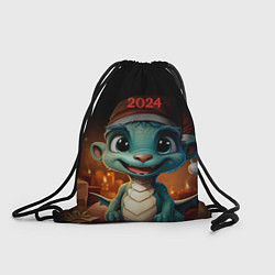 Рюкзак-мешок Праздничный милый дракон, цвет: 3D-принт