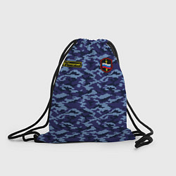 Рюкзак-мешок Камуфляж синий - Георгий, цвет: 3D-принт