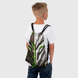 Рюкзак-мешок Броня адская и райская зелёная, цвет: 3D-принт — фото 2