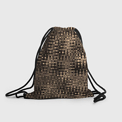 Рюкзак-мешок Абстракция коричневый, цвет: 3D-принт