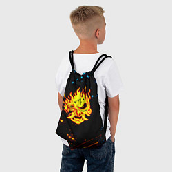 Рюкзак-мешок Самурай киберпанк лого, цвет: 3D-принт — фото 2