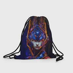 Рюкзак-мешок Андроид в ультрамариновом шлеме, цвет: 3D-принт