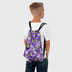 Рюкзак-мешок Маленькие фиолетовые треугольники, цвет: 3D-принт — фото 2