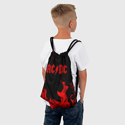 Рюкзак-мешок AC DC огненный стиль, цвет: 3D-принт — фото 2