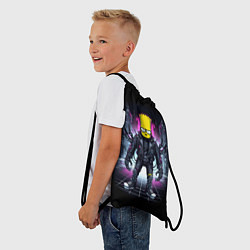 Рюкзак-мешок Cool Bart Simpson - cyberpunk - ai art, цвет: 3D-принт — фото 2