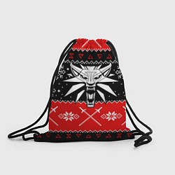 Рюкзак-мешок The Witcher christmas sweater, цвет: 3D-принт