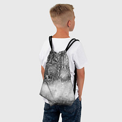 Рюкзак-мешок Серый лёд и снежинки, цвет: 3D-принт — фото 2