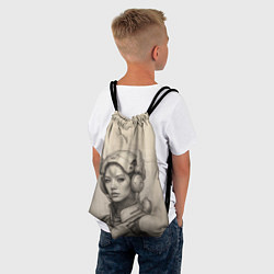 Рюкзак-мешок Скетч девушка-разведчик, цвет: 3D-принт — фото 2