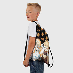 Рюкзак-мешок Итэр и Люмин - Геншин Импакт, цвет: 3D-принт — фото 2