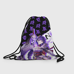 Рюкзак-мешок Сёгун Райдэн иероглифы - Геншин Импакт, цвет: 3D-принт