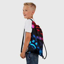 Рюкзак-мешок Lil peep neon rap music, цвет: 3D-принт — фото 2
