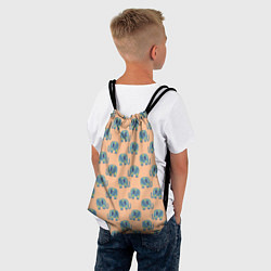 Рюкзак-мешок Слоники в звездах, цвет: 3D-принт — фото 2
