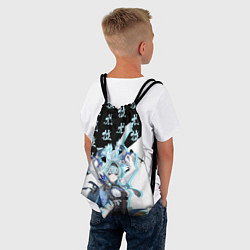 Рюкзак-мешок Эола иероглифы - Геншин Импакт, цвет: 3D-принт — фото 2