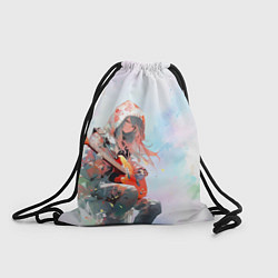 Рюкзак-мешок Девушка с гитарой арт, цвет: 3D-принт