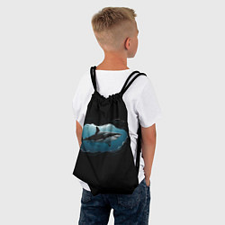 Рюкзак-мешок Акула в овале, цвет: 3D-принт — фото 2