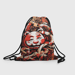 Рюкзак-мешок Мишка в стиле уличного граффити, цвет: 3D-принт