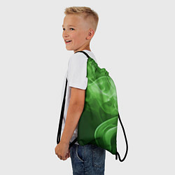Рюкзак-мешок Зеленый дым, цвет: 3D-принт — фото 2