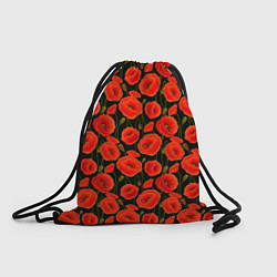 Рюкзак-мешок Полевые цветы маки, цвет: 3D-принт
