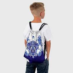 Рюкзак-мешок Узор из сапфиров, цвет: 3D-принт — фото 2