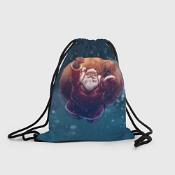 Рюкзак-мешок Летящий Санта, цвет: 3D-принт