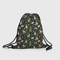 Рюкзак-мешок Новогодняя встреча, цвет: 3D-принт