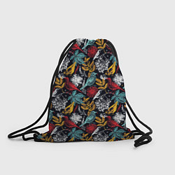 Рюкзак-мешок Разноцветные лесные птицы, цвет: 3D-принт