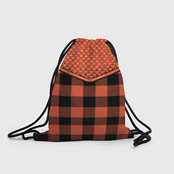 Рюкзак-мешок Стёжка: рыжая клетка, цвет: 3D-принт