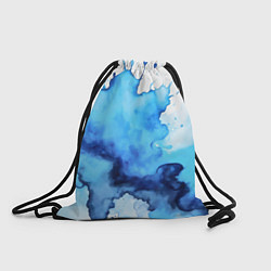 Рюкзак-мешок Синяя акварельная абстракция, цвет: 3D-принт