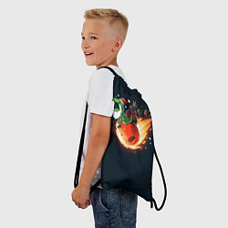 Рюкзак-мешок Дино-санта на метеорите, цвет: 3D-принт — фото 2