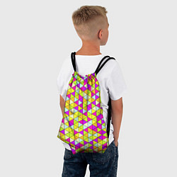 Рюкзак-мешок Треугольный витраж, цвет: 3D-принт — фото 2