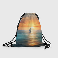 Рюкзак-мешок Яхта на закате солнца, цвет: 3D-принт