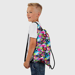 Рюкзак-мешок Цветочный листопад, цвет: 3D-принт — фото 2