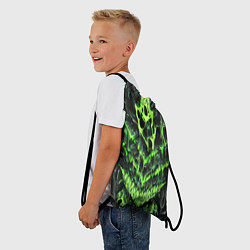 Рюкзак-мешок Green slime, цвет: 3D-принт — фото 2
