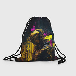 Рюкзак-мешок Андроид в золотом шлеме, цвет: 3D-принт