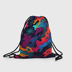 Рюкзак-мешок Яркая абстракция в виде камуфляжа, цвет: 3D-принт