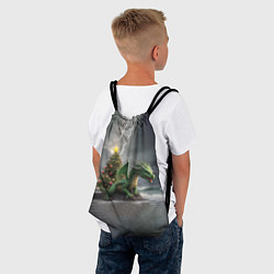 Рюкзак-мешок Зеленый дракон, символ 2024 года, цвет: 3D-принт — фото 2